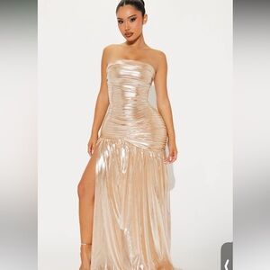 Gold maxi dress
